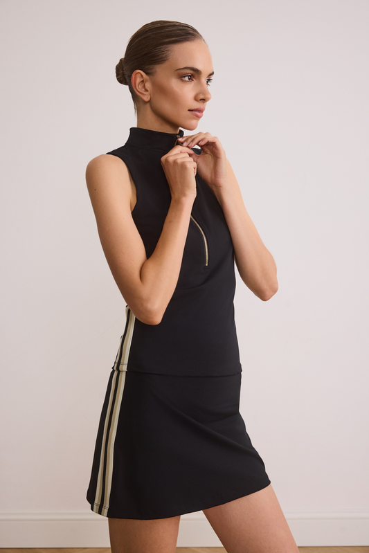 River Lift Striped Skirt - Black