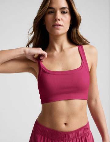 Seamless Moves Layered Bra - Sangria