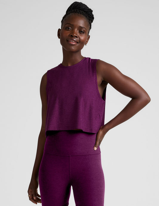 Featherweight Minimal Cropped Tank - AubergineBeet