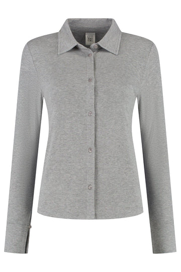 Mila Soft Blouse - Grey Melange