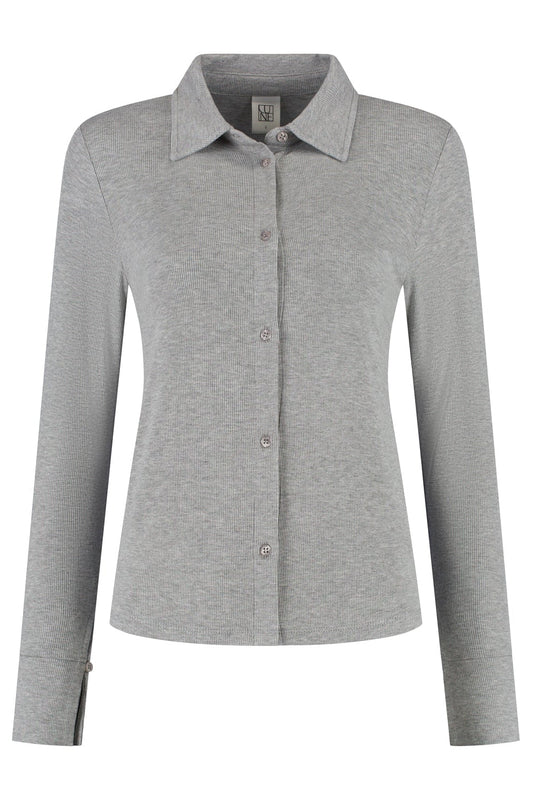 Mila Soft Blouse - Grey Melange