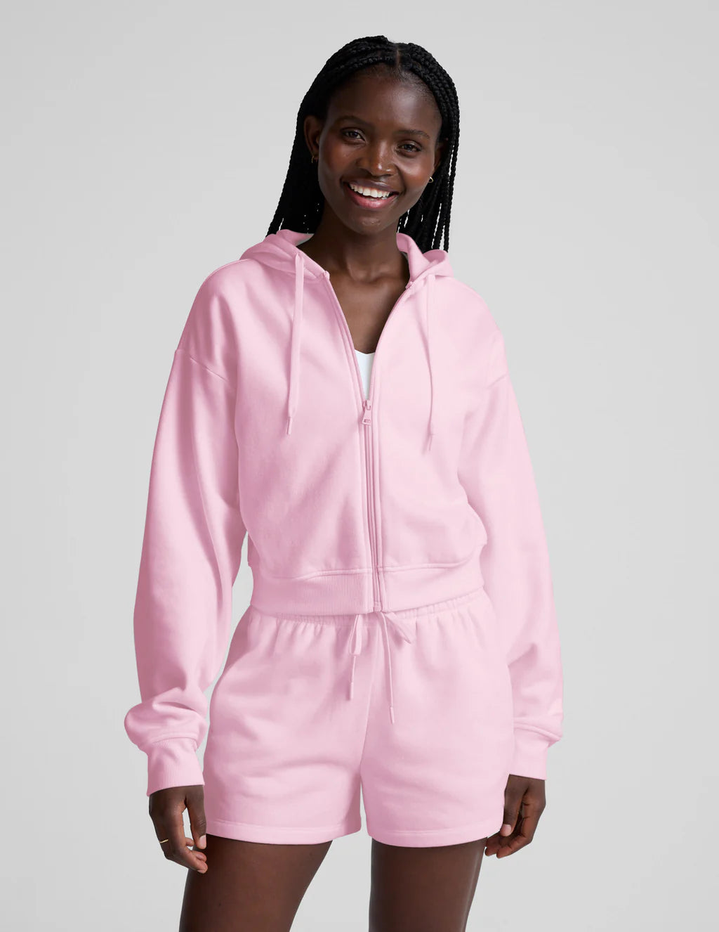 Luxefleece Fresh Zip Up Hoodie - Frosty Pink