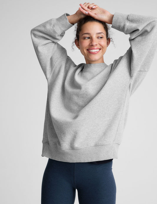 Luxefleece Oversized Sweatshirt - Light Hthr Gray