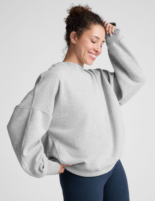 Luxefleece Oversized Sweatshirt - Light Hthr Gray
