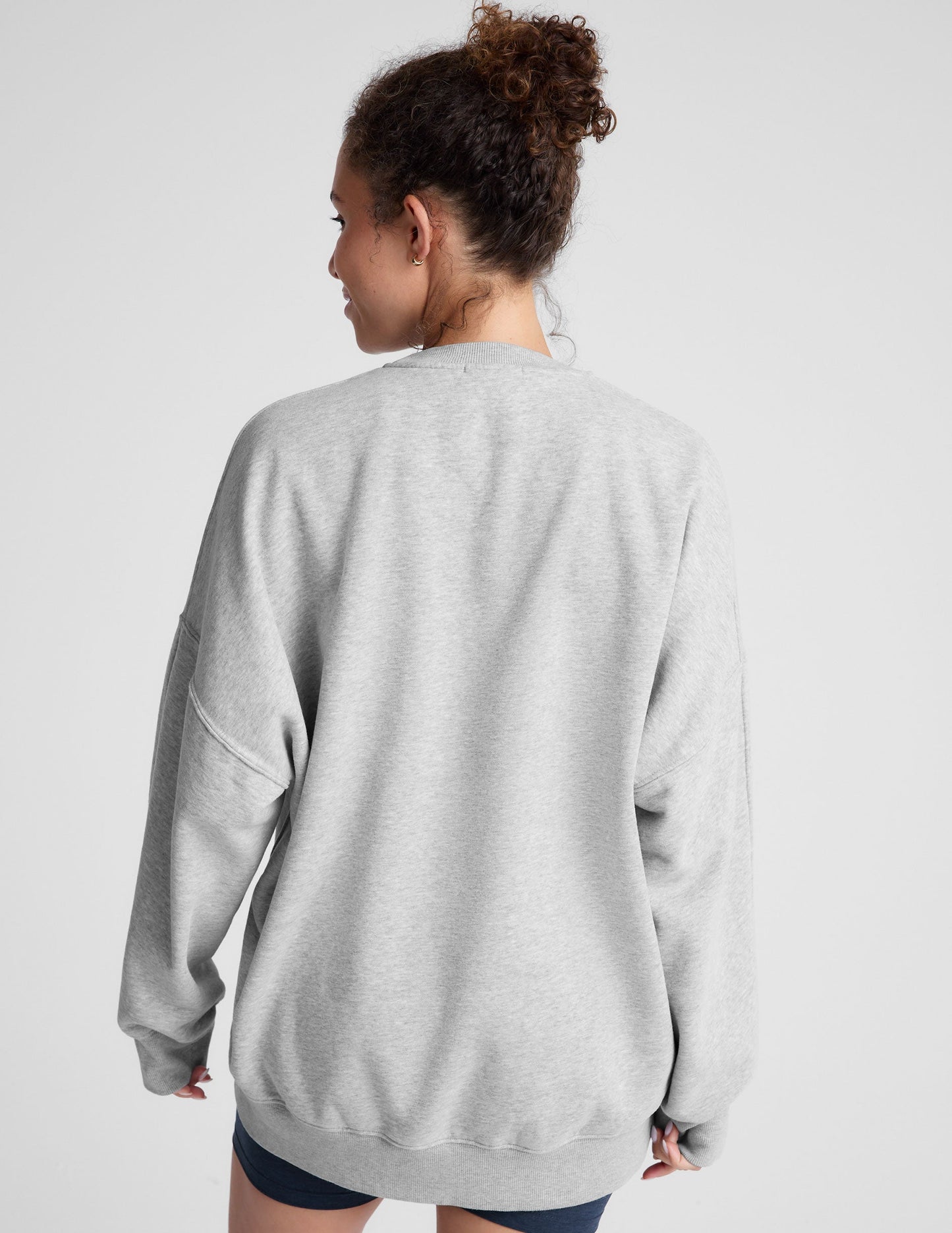 Luxefleece Oversized Sweatshirt - Light Hthr Gray