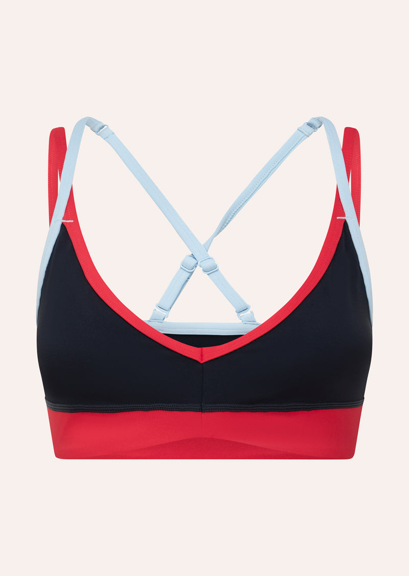 Paramount Sports Bra - Marine Blue / Strawberry