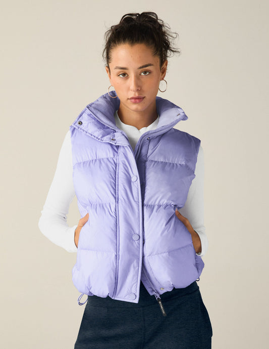 Big Cozy Puffer Vest - Blue Frost