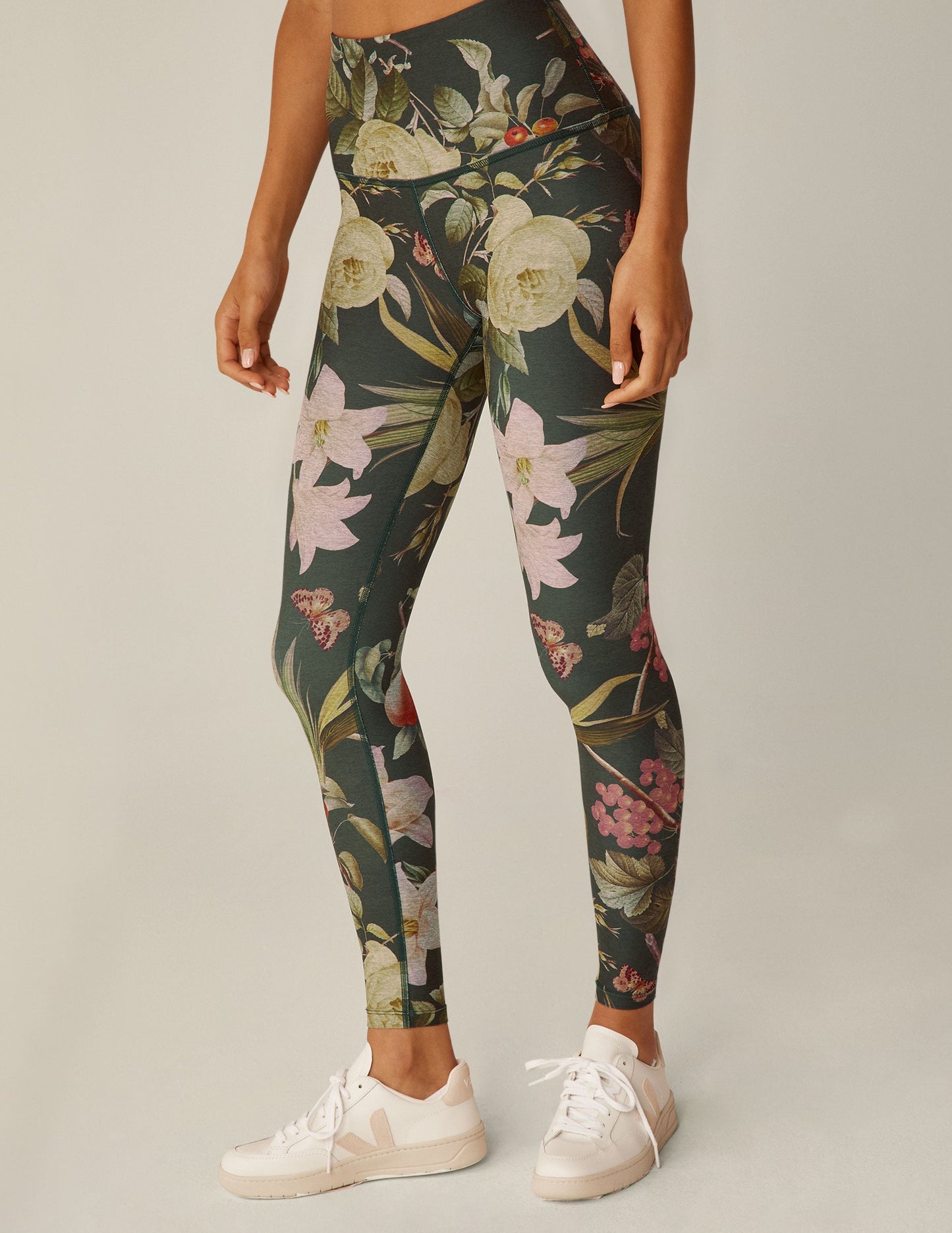 SoftMark High Waisted Midi Legging - Botanical Garden