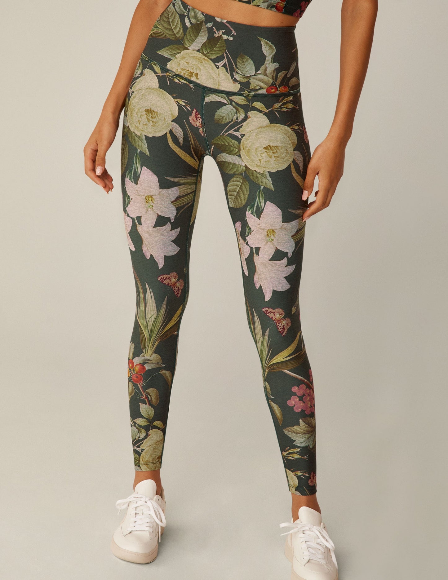 SoftMark High Waisted Midi Legging - Botanical Garden