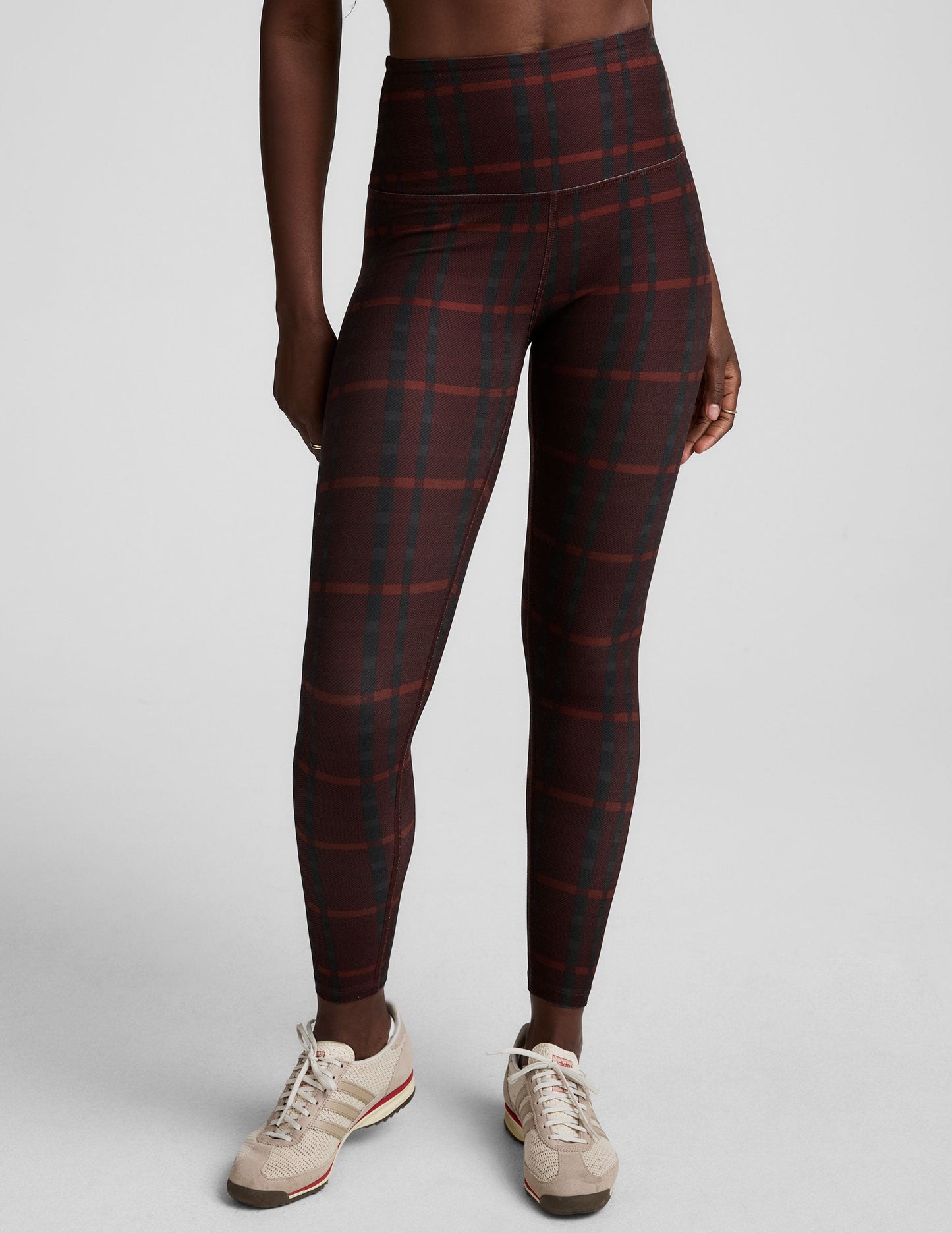 Softmark HW Legging - DarkCherryPrepPlaid