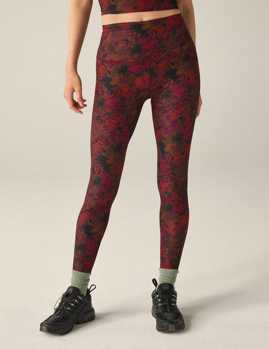 SoftMark High Waisted Midi Legging - Midnight Floral