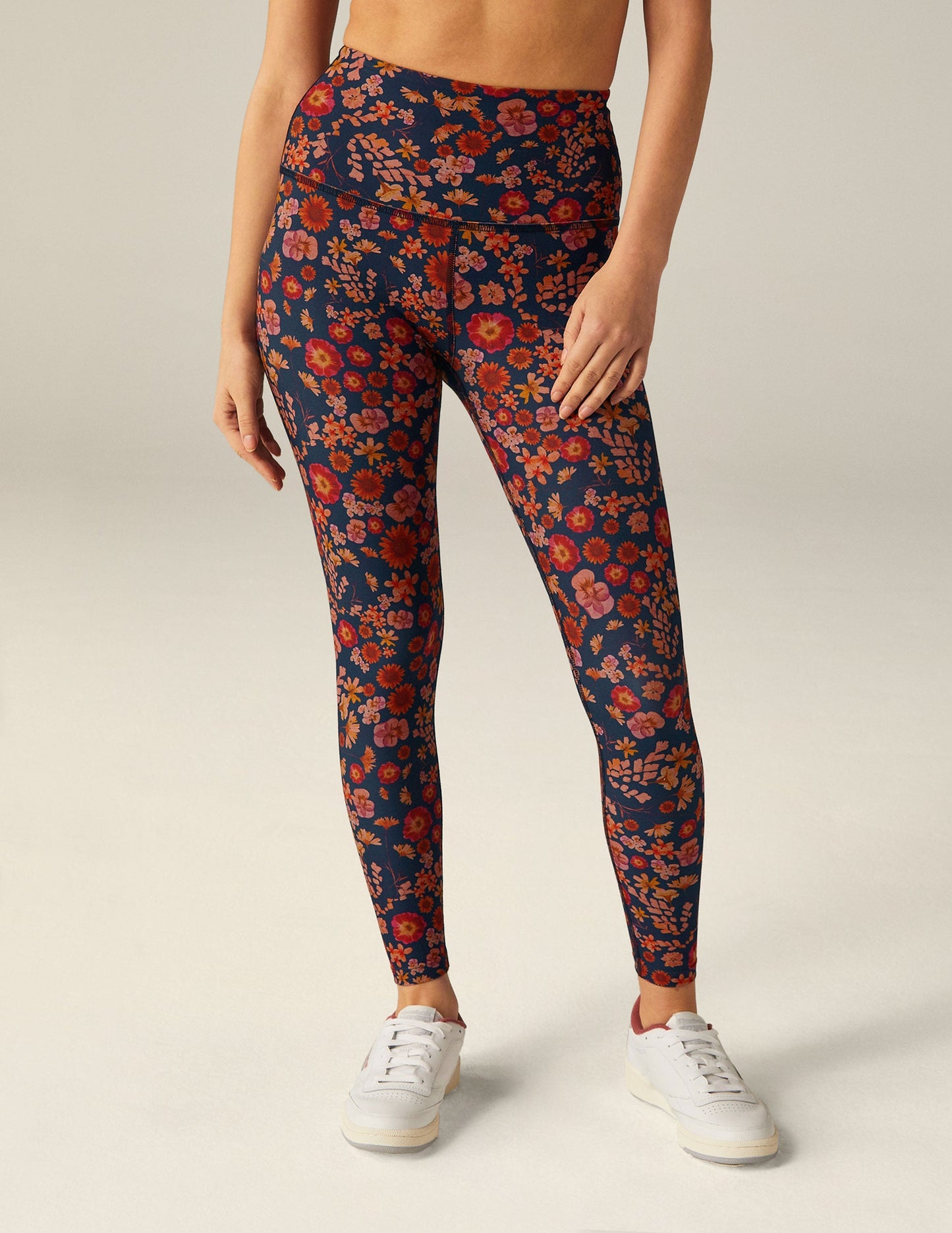 SoftMark High Waisted Midi Legging - Retro Press Floral