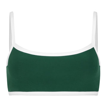 Perfect Stretch Bralette - Forest/White
