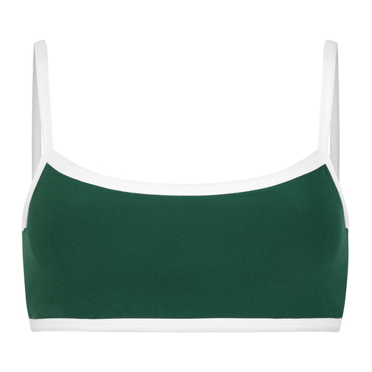 Perfect Stretch Bralette - Forest/White