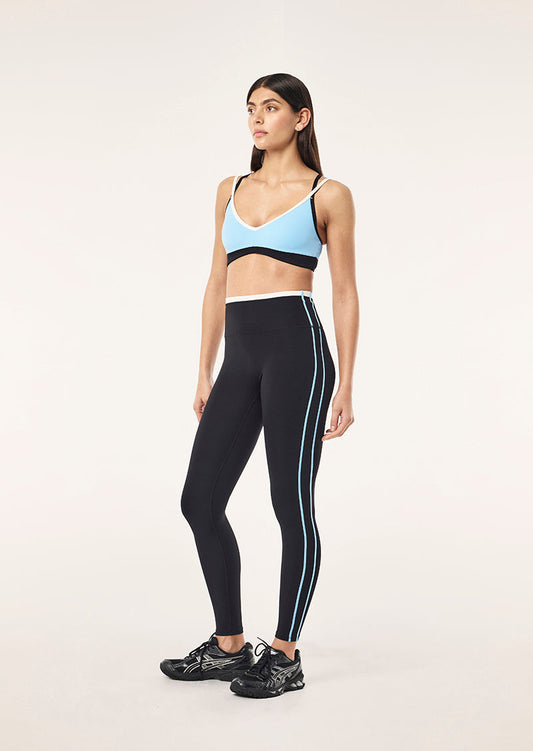 Radar Full Length Legging - Black/Alaskan Blue