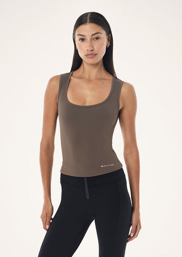Refine Scoop Tank - Dark Olive