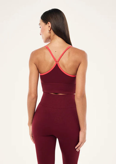 Release Seamless Tank top racerback Cabernet Strawberry backside view