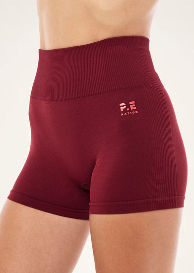 restore seamless bike short cabernet strawberry shorts 