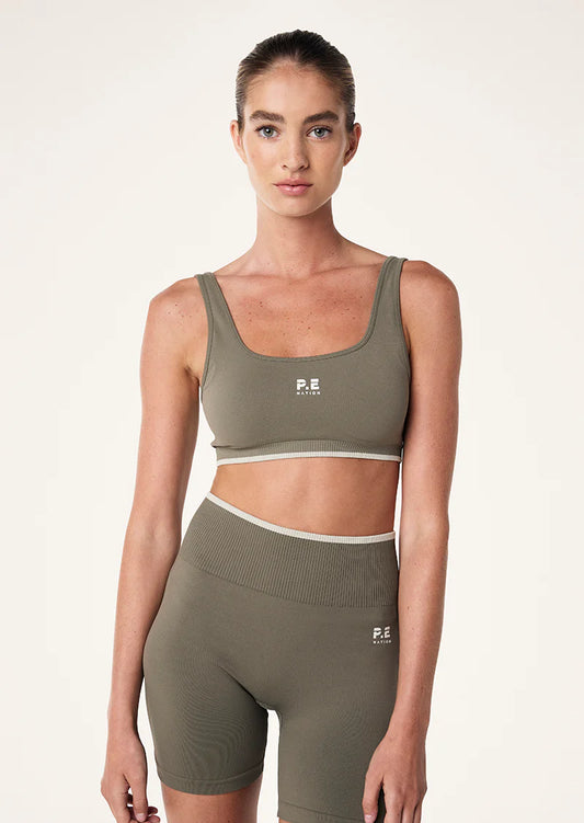 Restore Seamless Scoop Bra - Khaki