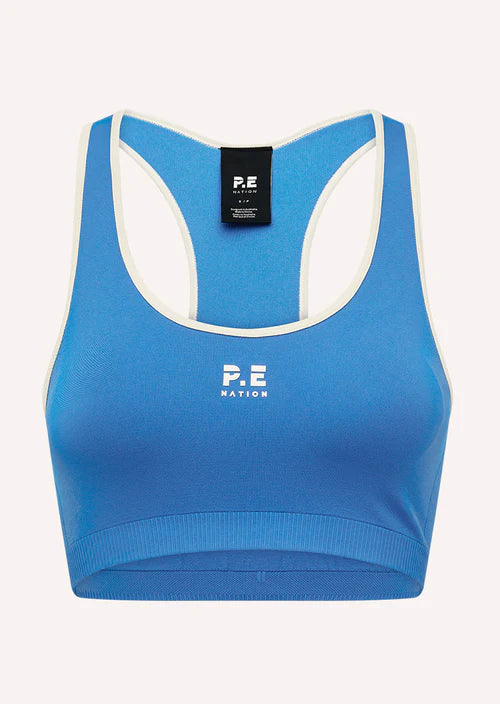 Restore Seamless Sports Bra - Palace Blue/White
