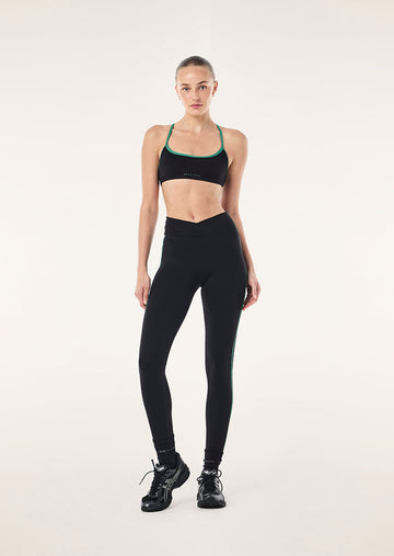Reveal Sports Bra - Black/Amazon