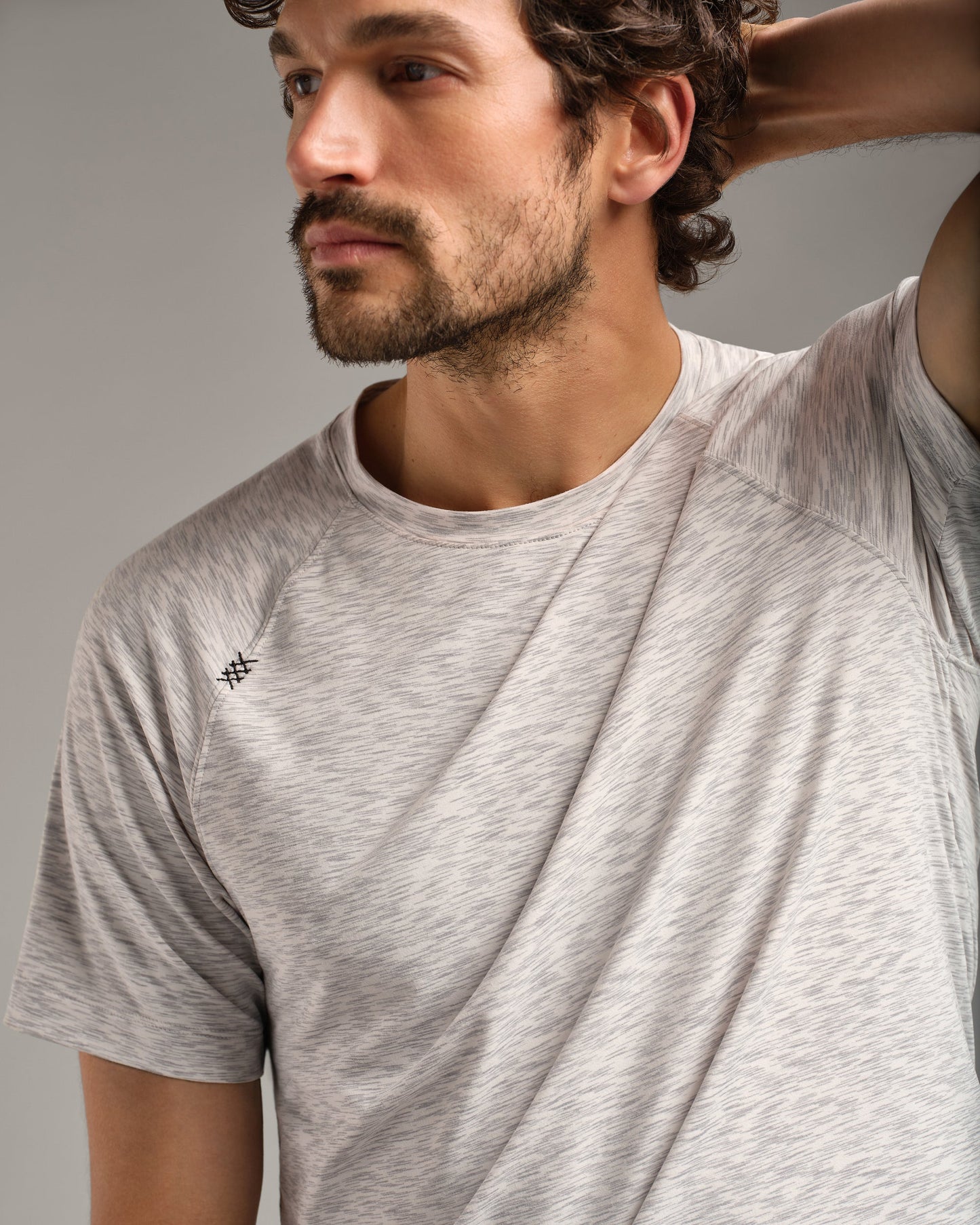 Mens Reign Short Sleeve - Gray Space Dye