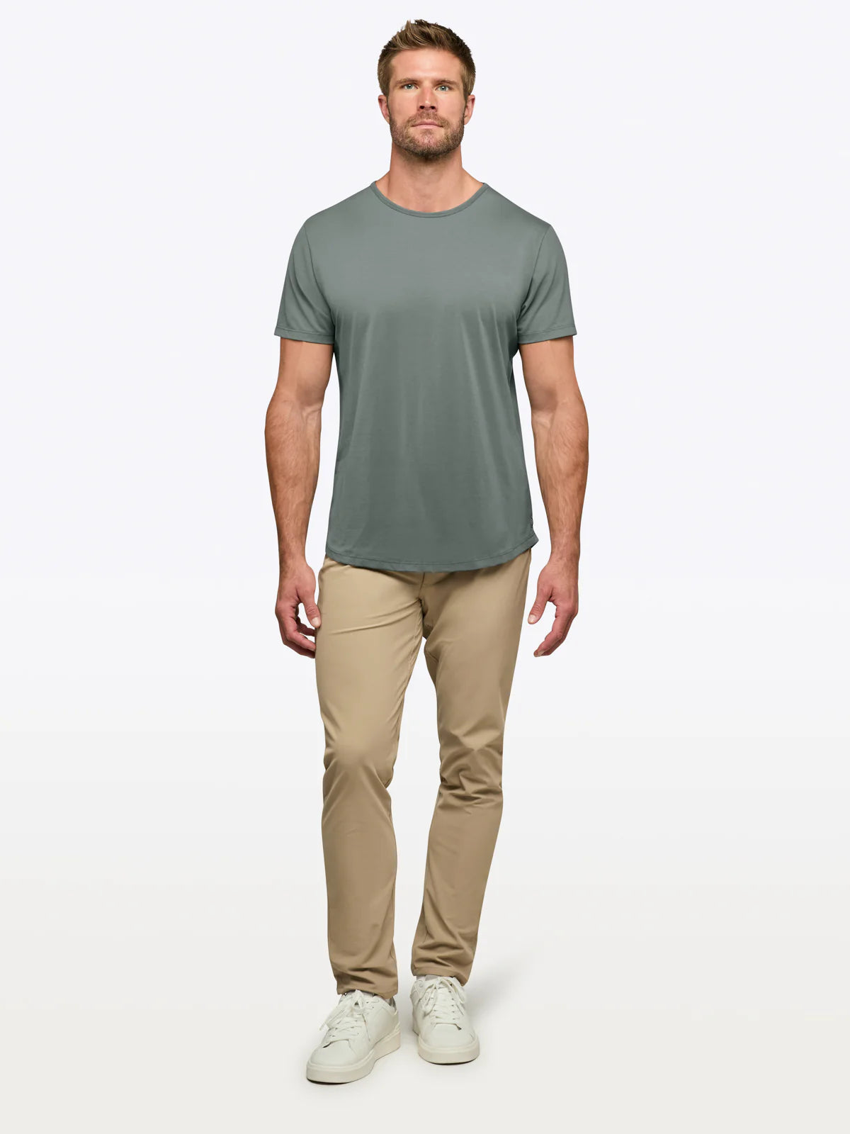 Ao Curve-Hem Tee - Sage