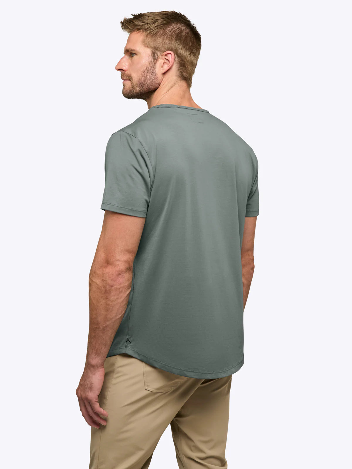 Ao Curve-Hem Tee - Sage
