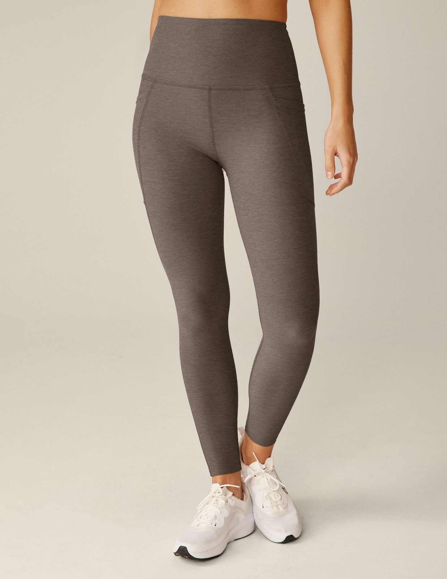 Spacedye Pocket HW Midi Legging - Soft Umber Hthr