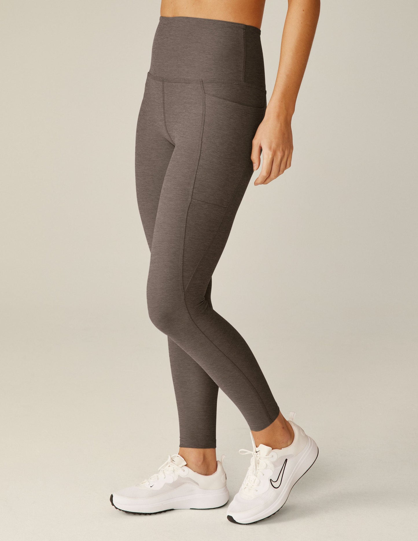 Spacedye Pocket HW Midi Legging - Soft Umber Hthr