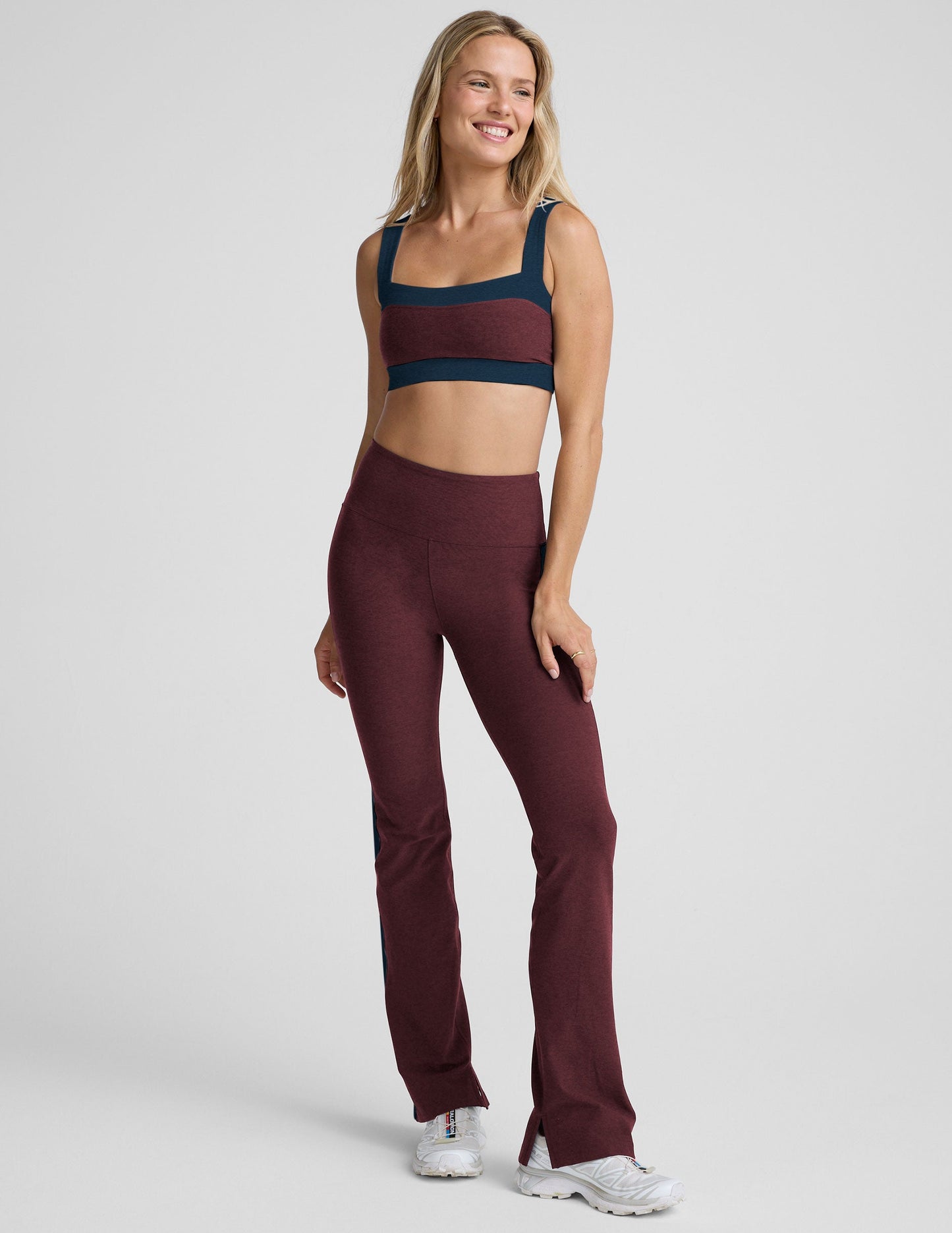 SD Gemini Side Slit Pant - MidnightBurgundyHthr