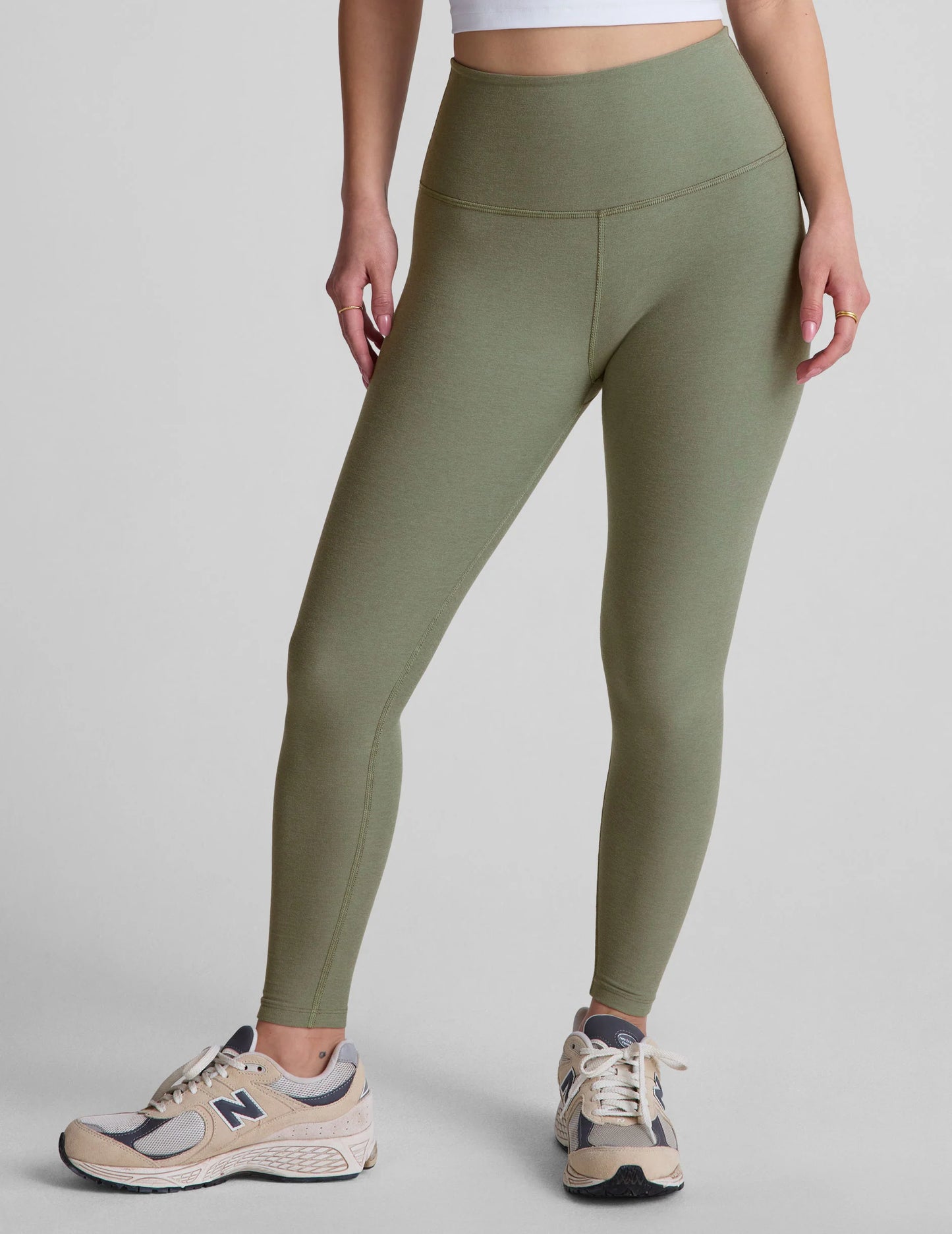 Spacedye Midi HW Legging - Grey Sage Hthr