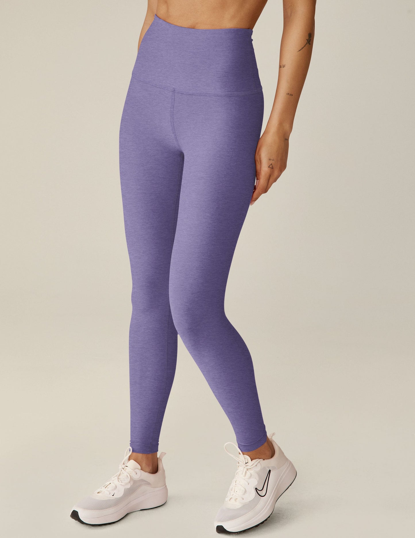 Spacedye Caught In The Midi High Waisted Legging - Indigo Heather