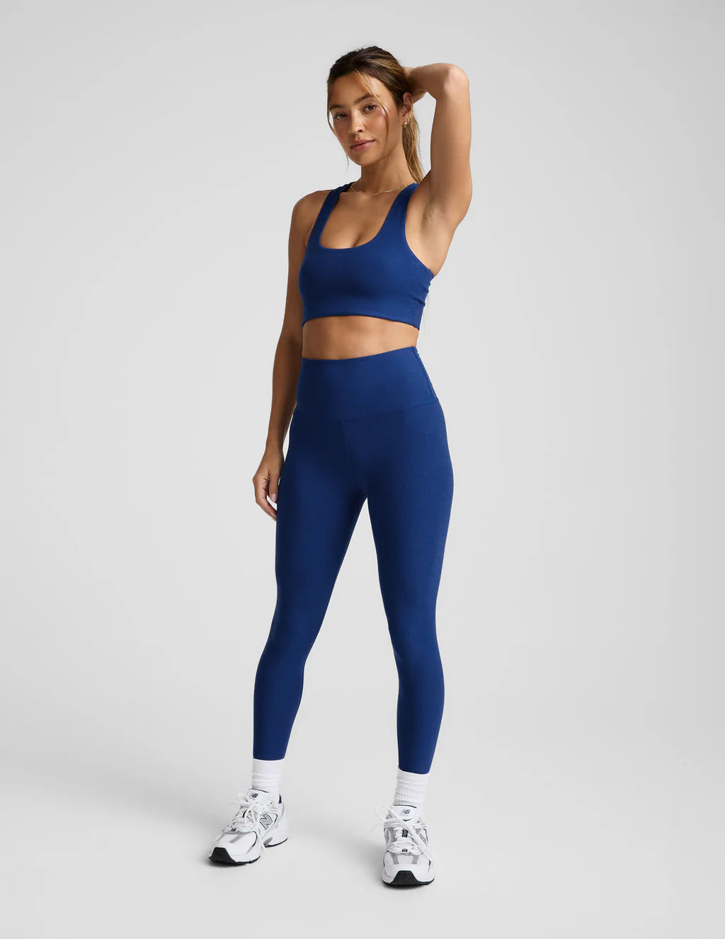 Spacedye Midi HW Legging - Marine Blue Heather