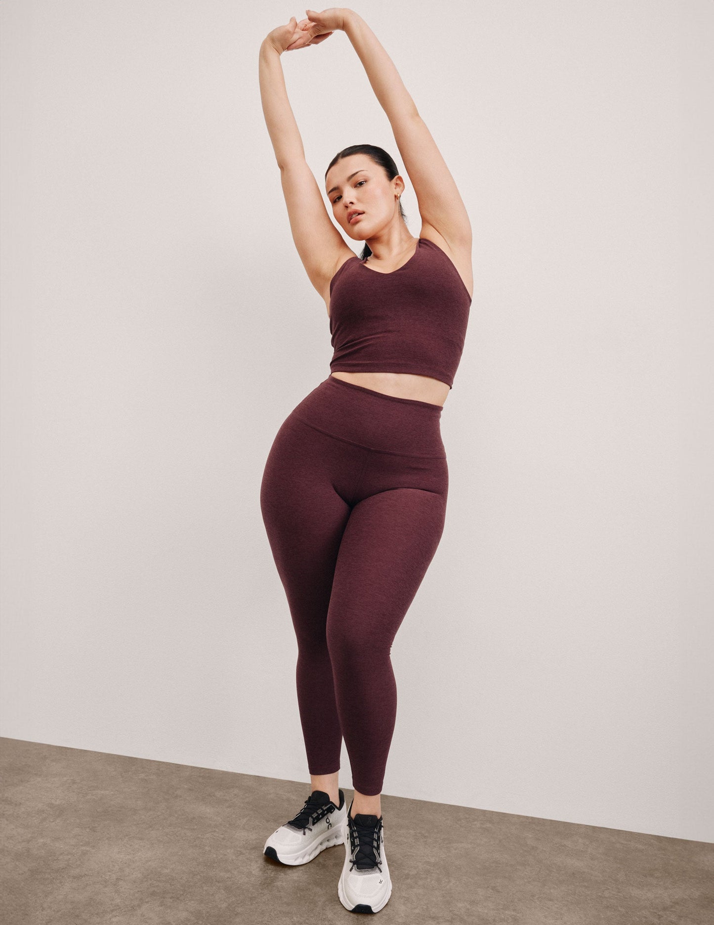 Spacedye HW Legging - Eggplant Purple Heather