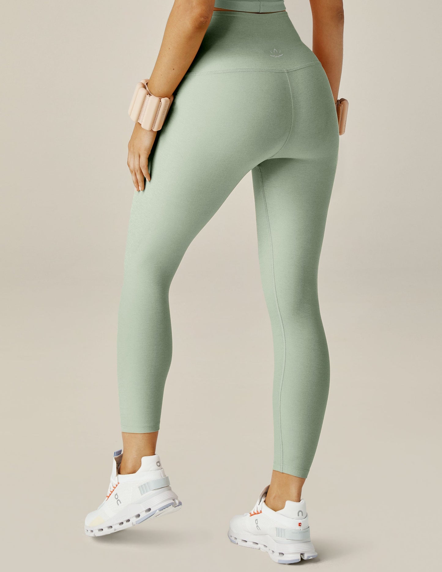 Spacedye Caught in the Midi High Waisted Legging - Minty Slate Heather