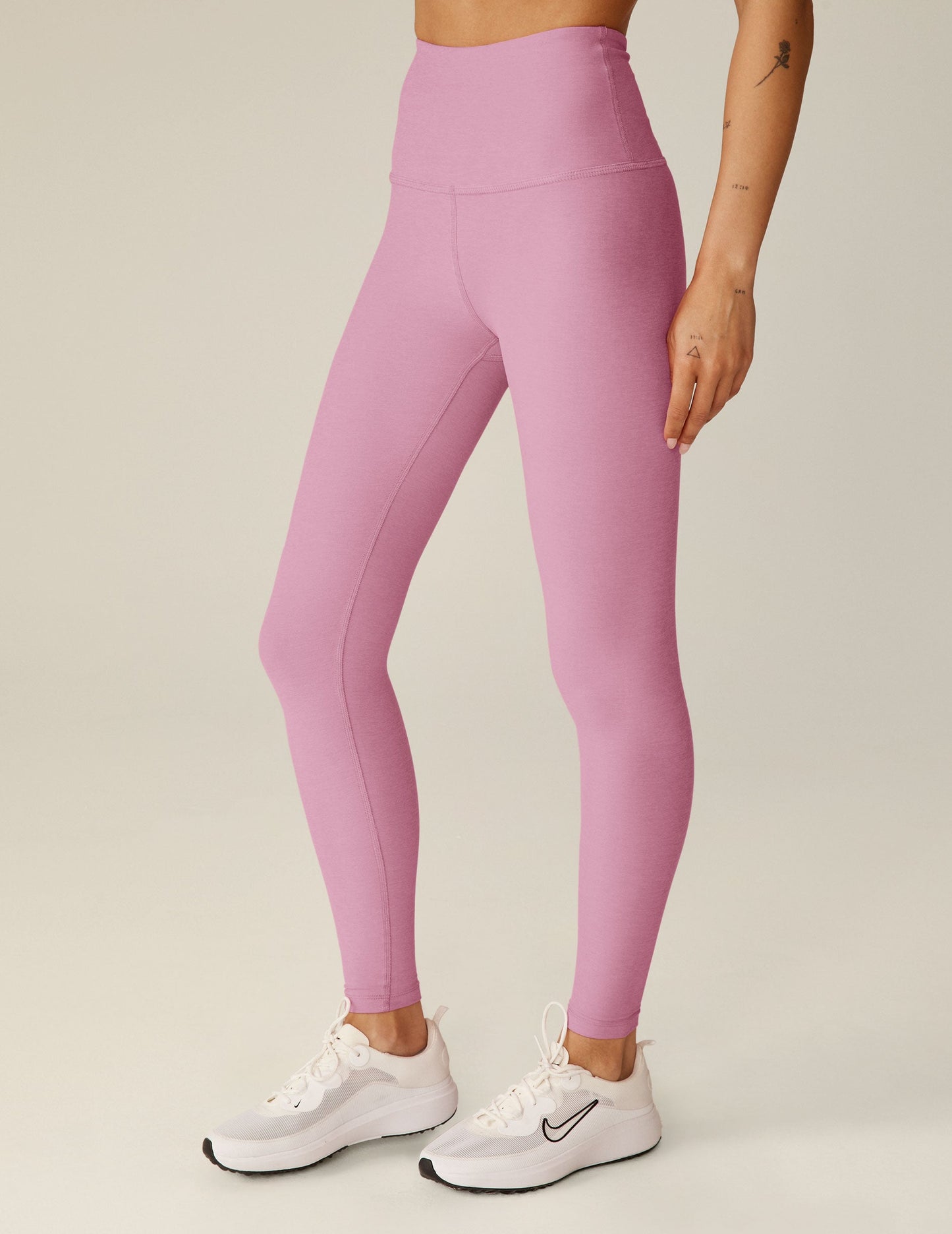 Spacedye Midi HW Legging - Pink Haze Heather