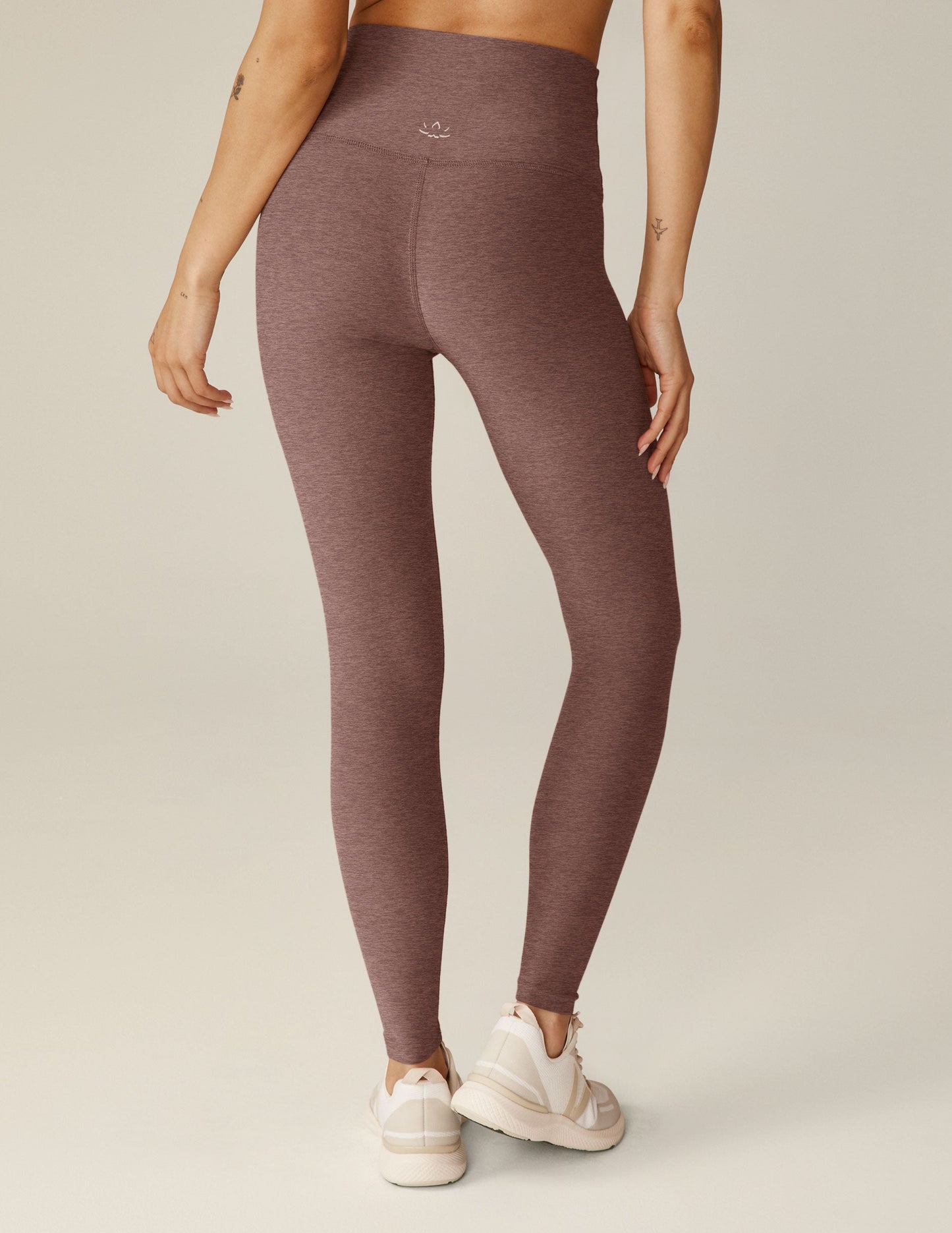 Spacedye Caught In The Midi High Waisted Legging - Rose Brush Heather