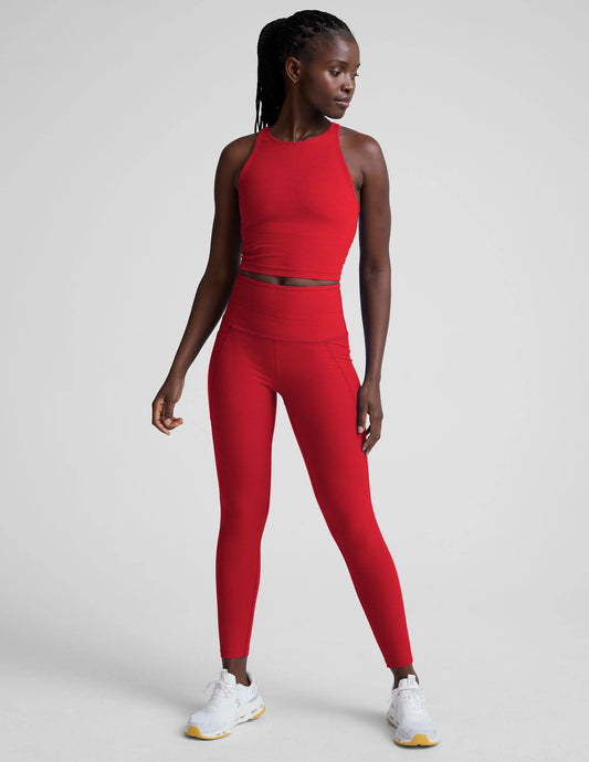 Spacedye Pocket Midi Legging - Holly Red Heather