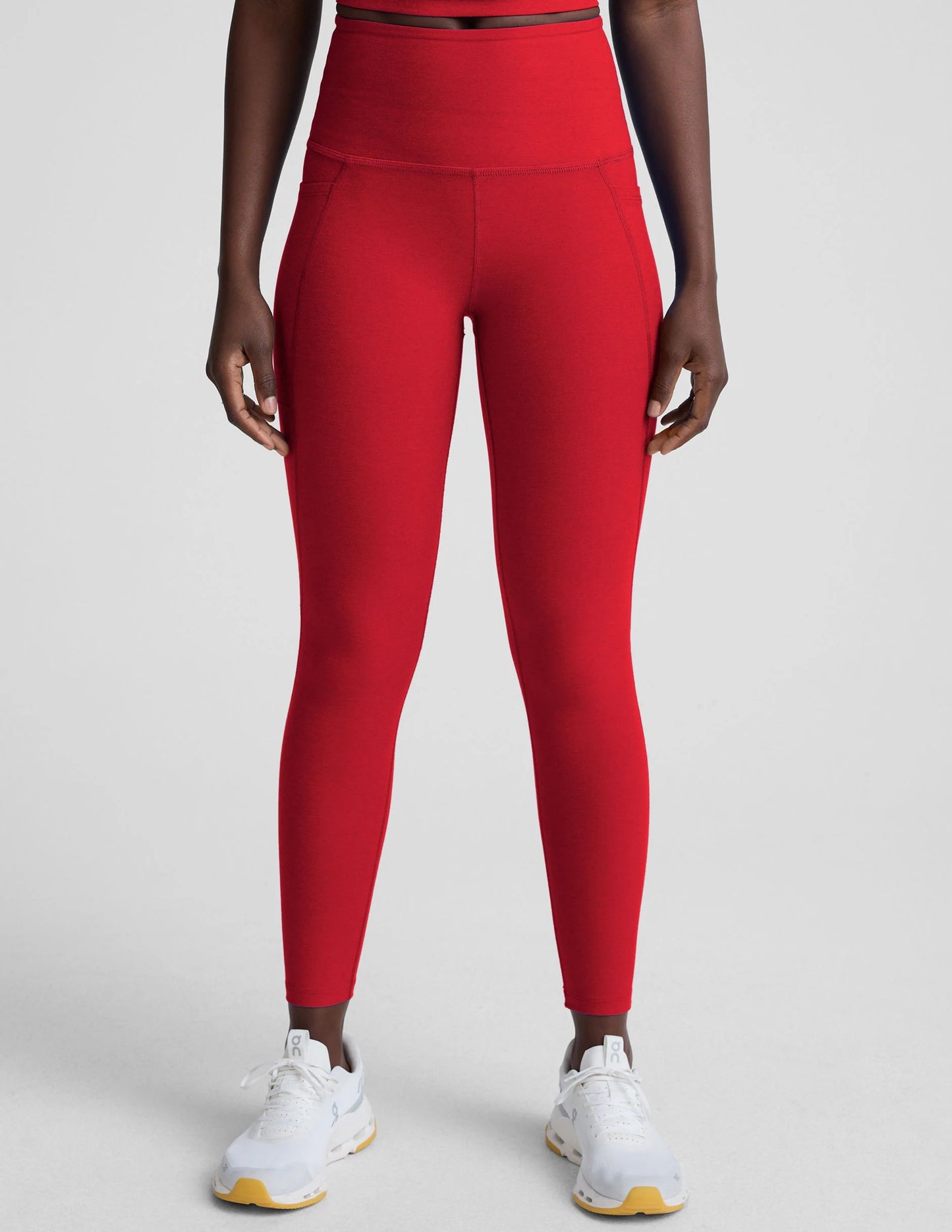 Spacedye Pocket Midi Legging - Holly Red Heather