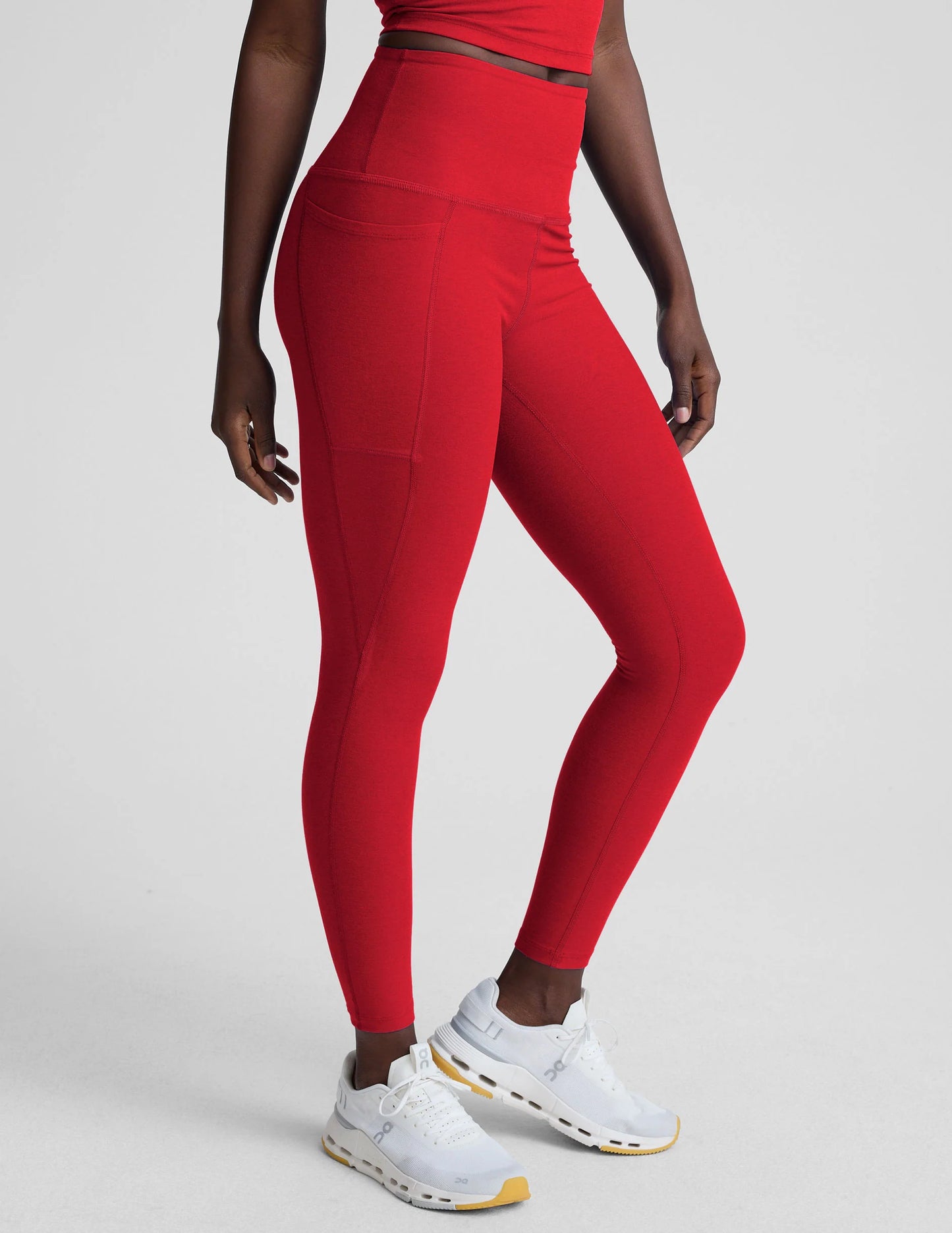 Spacedye Pocket Midi Legging - Holly Red Heather