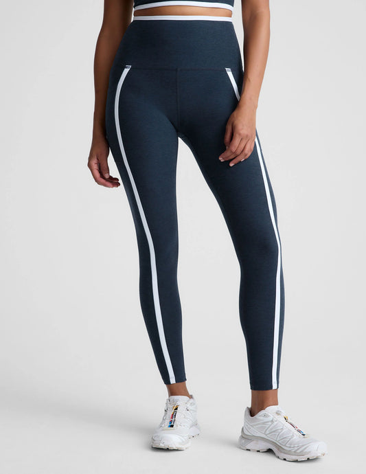 Spacedye New Moves HW Midi Legging - Navy/White