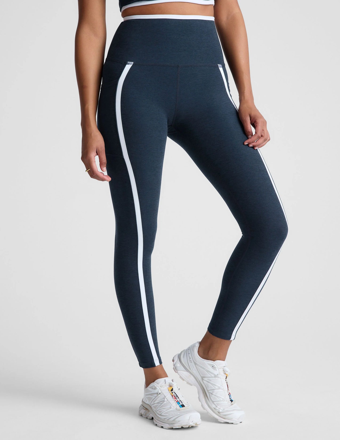 Spacedye New Moves HW Midi Legging - Navy/White