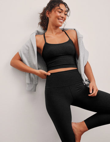 Spacedye Slim Racerback Crop Tank - Darkest Night