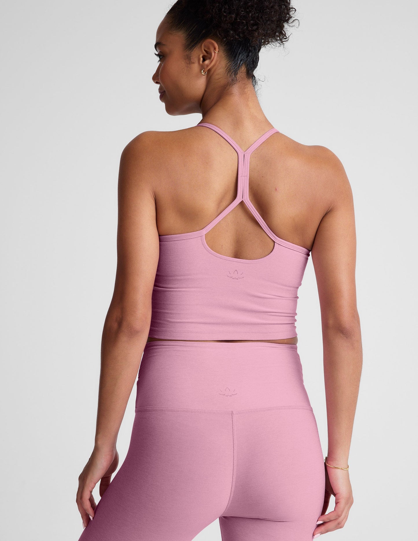 Spacedye Slim Racerback Crop Tank - Pink Haze Hthr