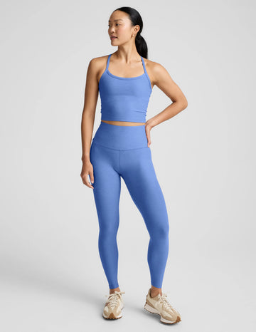 Spacedye Slim Racerback Crop Tank - WldFlwrBluHthr
