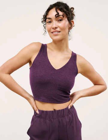 Spacedye Good Day Cropped Tank - Blackberry