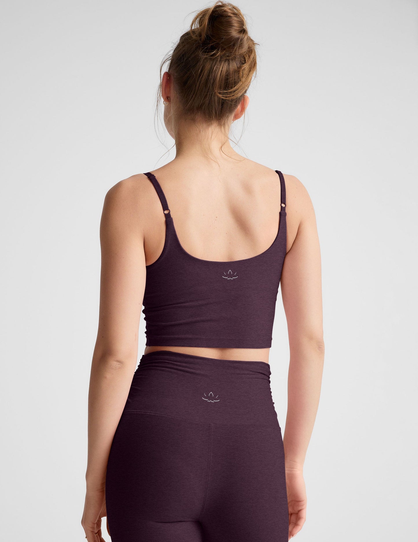 Spacedye Shirred Cropped Tank - EggplantPurpleHthr