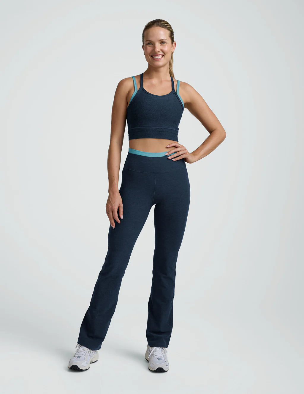 Spacedye Layered Long Line Bra - Nocturnal Navy