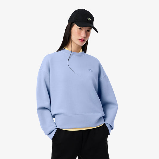 Oversized Cotton Sweatshirt - Delphinium
